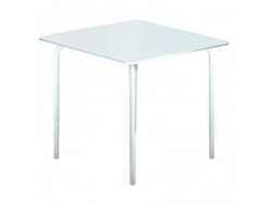 Mesa acero 80x80 cm  blanca compac 4280