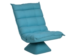 Sillón de suelo giratorio ajustable para meditación, sofá reclinable, azul