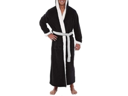 2026-bata De Baño Con Capucha Para Hombre Suave Albornoz De Noche De Poliéster
