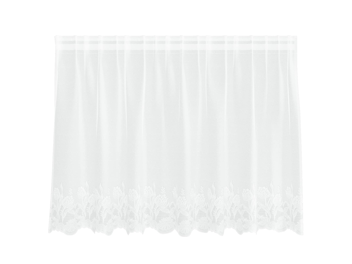 Cortina De Encaje Con Cortinas Floral 80 X 200 Cm Poliéster
