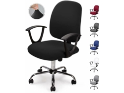 Funda de silla de oficina negra Rnemitery