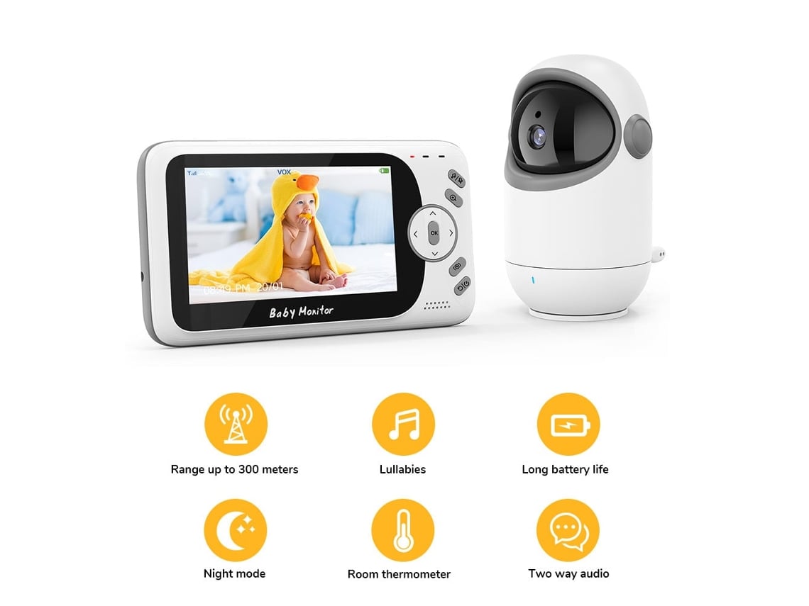 Intercomunicador Para Bebé Digitallab Vb801 Branco