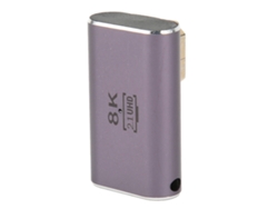 Adaptador Hdmi 2.1 8k 60hz Uhd Macho A Hembra Ángulo Recto Con Luz Indicadora