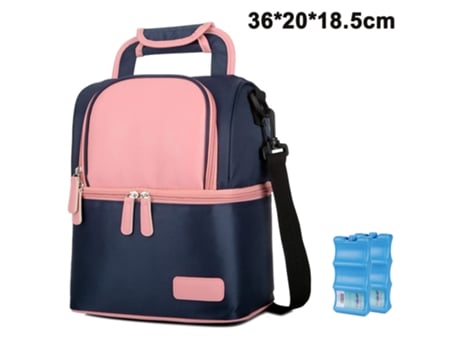 Bolsa térmica para biberones de leche materna/bolsa impermeable para leche de bebé/mochila de viaje portátil para mamá, azul marino