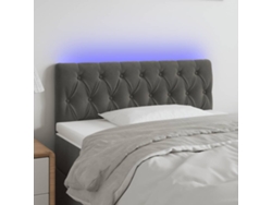 Cabecero Con Led De Terciopelo Gris Oscuro 90x7x78/88 Cm