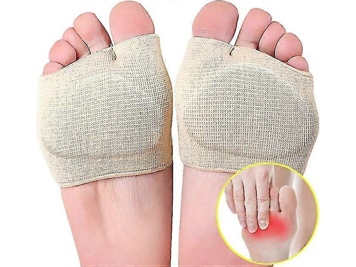 Almofadas metatarsais macias e confortáveis para aliviar dores nos pés, 2 pares para mulheres e homens, tamanho XL Cor Da Pele