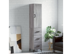 Aparador Alto Madera Contrachapada Gris Sonoma 34,5x34x180 Cm