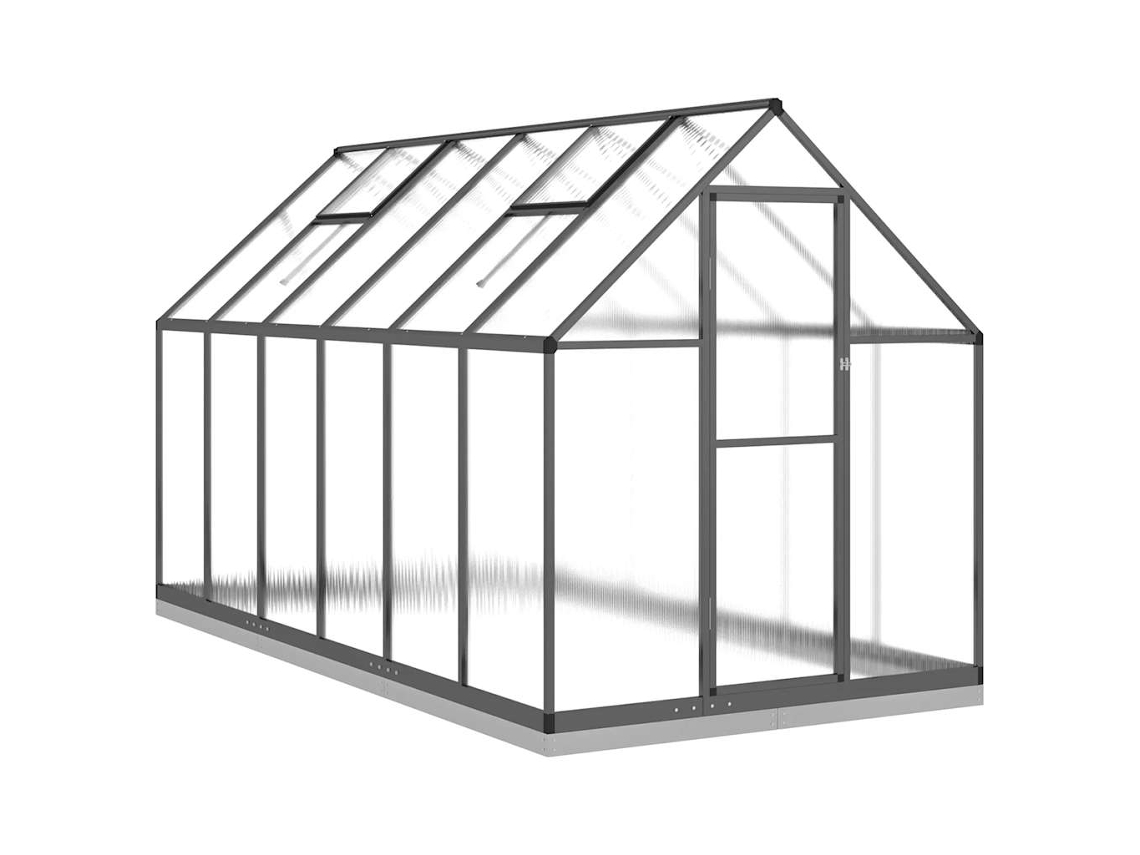 Maison Exclusive - Invernadero Con Marco Base Aluminio Antracita 334x169x202 Cm