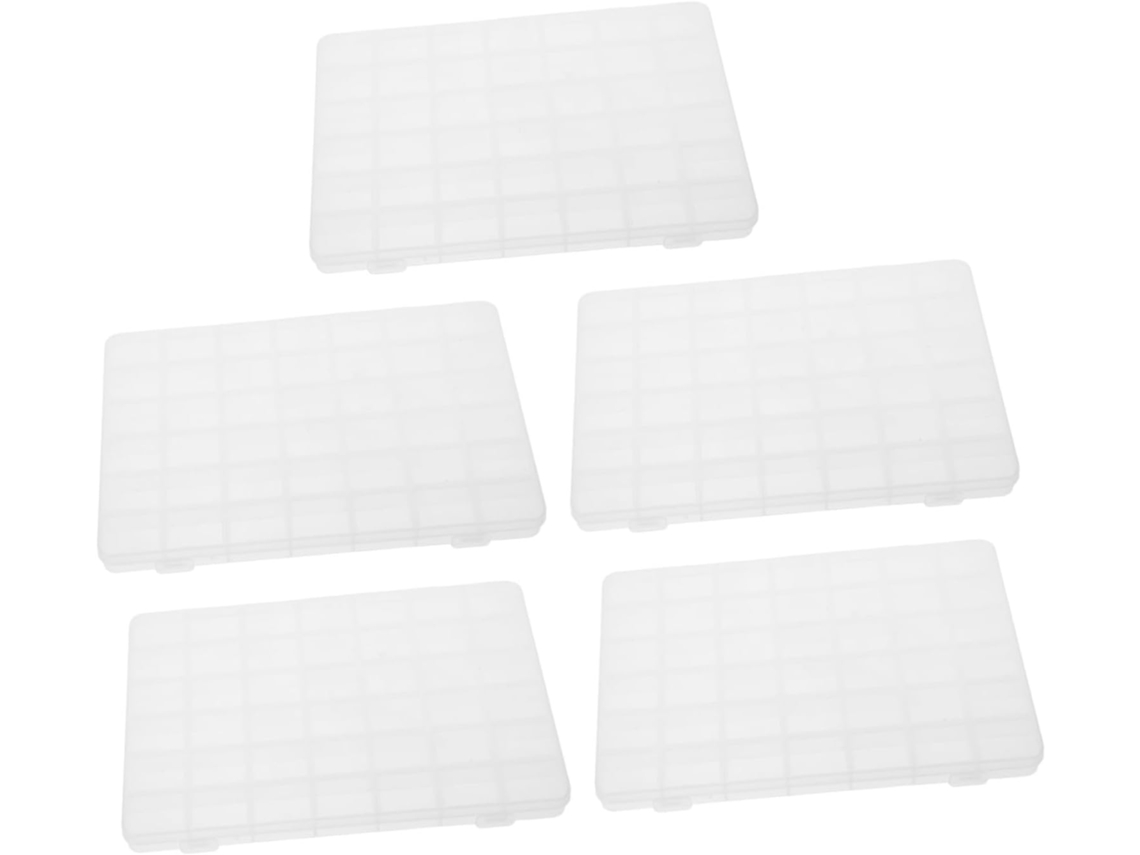 Caja De Almacenamiento De Plástico Nuobesty De 5 Piezas Con Compartimentos Transparentes, Organizador Y Portátil.