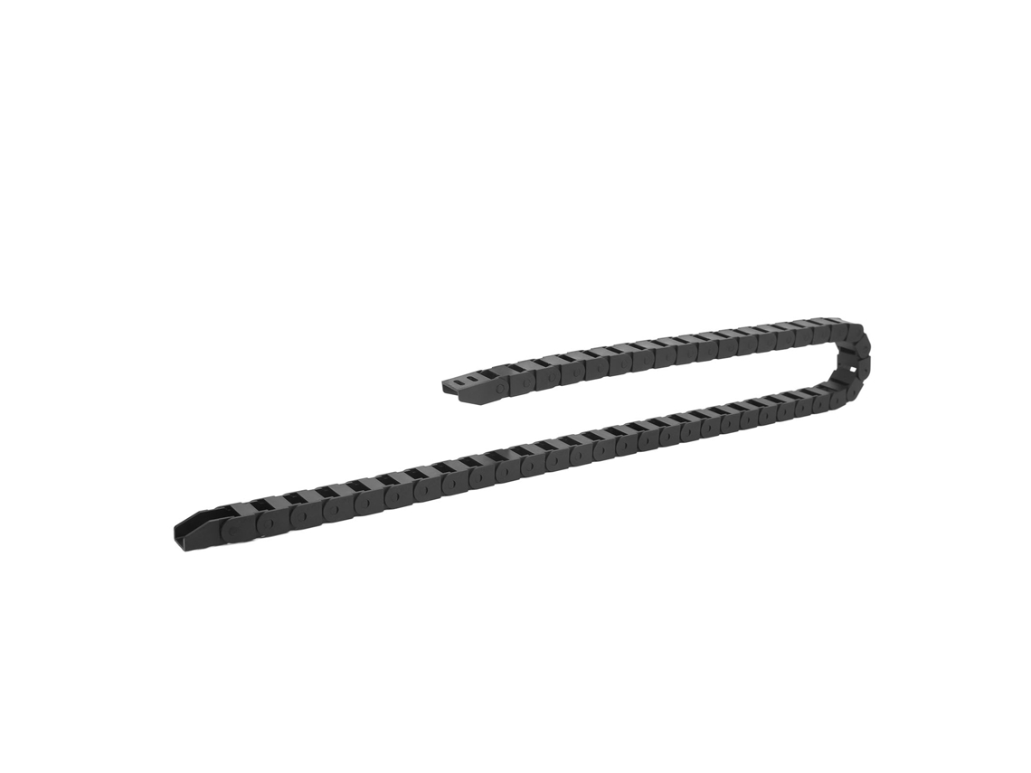 Cadena de cable de nailon negro con conector de extremo portátil para máquina CNC, longitud 1 metro.