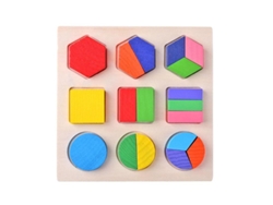 Rompecabezas de formas geométricas de madera MDUG, bloques de construcción matemáticos para clasificación, juego educativo para preescolar