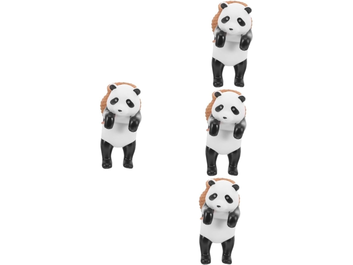 Juego De 4 Colgantes Decorativos Para Acuario, Diseño De Panda Pequeño.