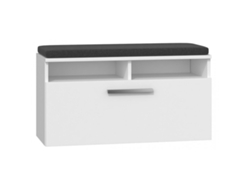 Zapatero TOP E SHOP RIVA SZAFKA BIEL Blanco Plateado Laminado ABS