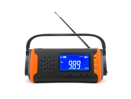 Radio Solar Portátil Display Lcd Digital
