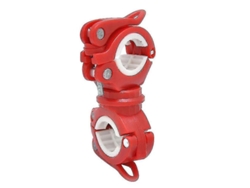 Soporte De Abrazadera Ajustable Con Rotación De 360 Grados Para Luces De Bicicleta - Azul, Blanco, Rojo