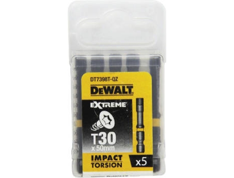 Puntas de Torsión de Impacto DEWALT POWER-TOOLS 5 x T30