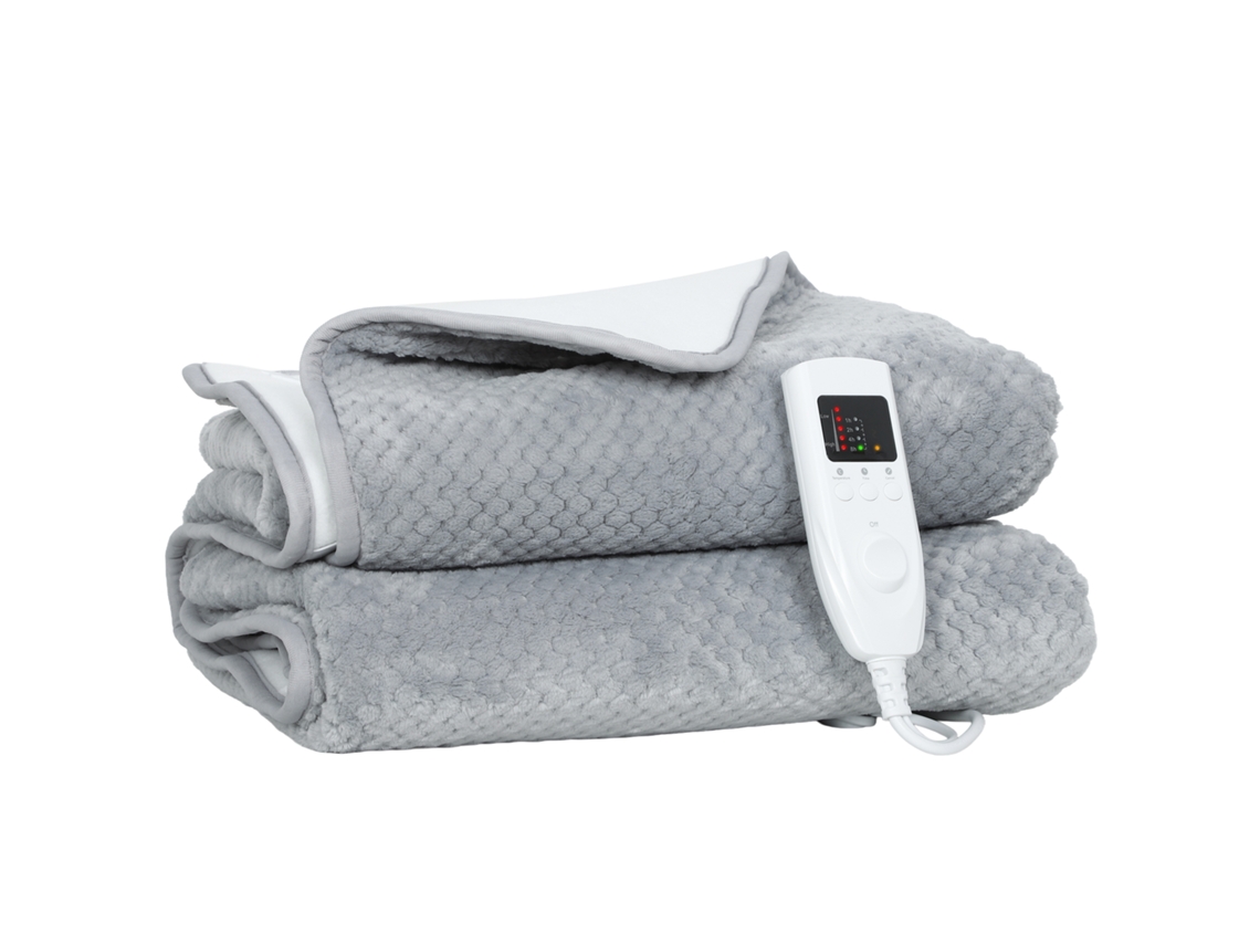 Manta Eléctrica 160x140 5 Niveles Doble Mando Gris