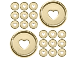 Discos De Extensión De Plástico Dorado Con Forma De Corazón