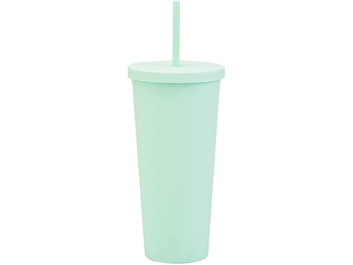 Vaso Reutilizable De Acrílico Con Tapa Y Pajita, 700 Ml, 4 Unidades, Ideal Para Viajes Y Eventos, Doble Aislamiento.