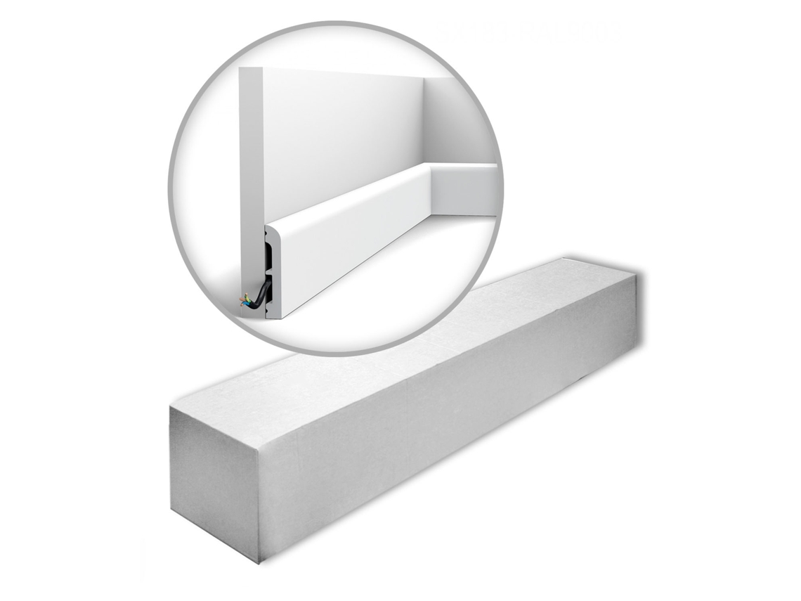 Rodapiés ORAC Decor Axxent Sx183-Ral9003-Box Rodapiés 34 Piezas