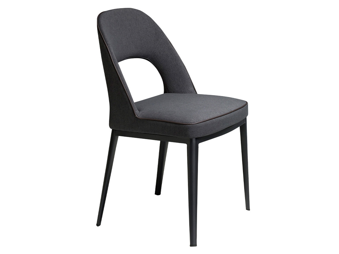 Cadeira ANGEL CERDÁ. 4023 (Preto, Cinzento - Poliuretano, Tecido - 47 x 50 x 80 cm)