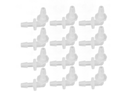 12 Conectores De Manguera En Ángulo En Forma De L De Plástico, Diámetro Igual, Adaptador De 3,9 Mm