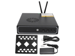 Mini PC 2.4G 5G Wifi DDR4 Interfaz Gigabit HD VGA, 8G 256G, Enchufe estadounidense Luz dorada