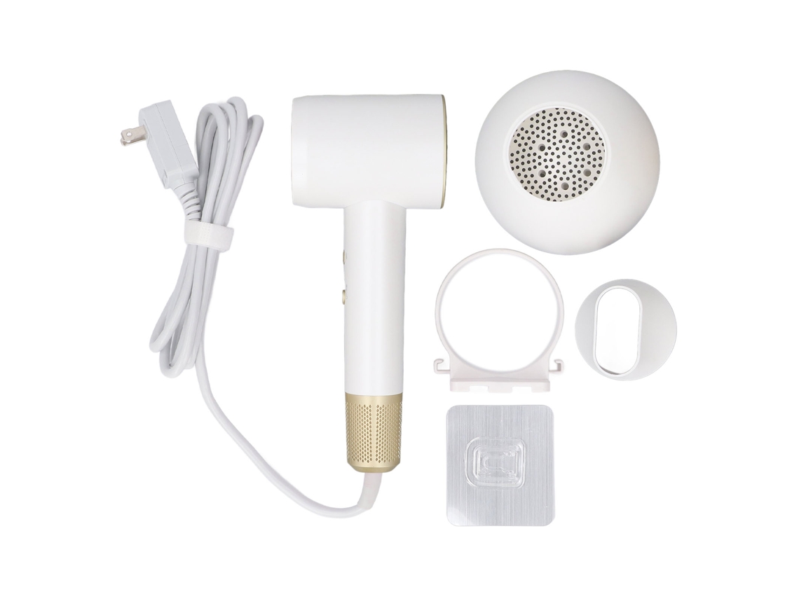Secador De Pelo Iónico De Alta Velocidad De 1200 W, Secado Rápido, Bajo Nivel De Ruido, Ideal Para El Hogar, Salones De Belleza Y Viajes - Blanco