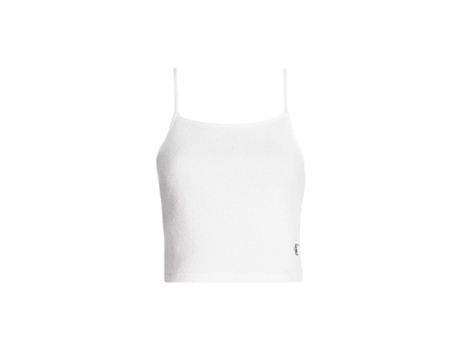 Top CALVIN KLEIN Algodón para Mujer (L - Blanco)