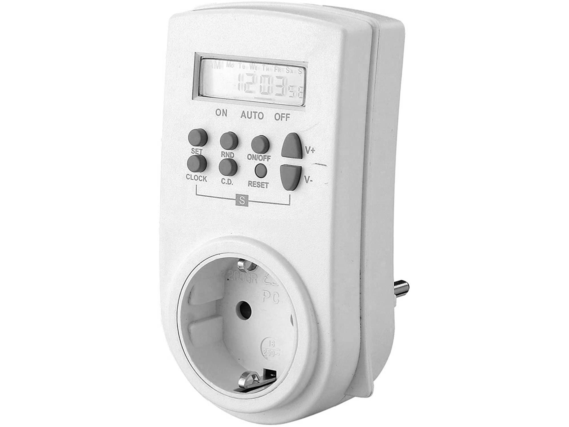 Enchufe de Pared con Temporizador Digital NORTHIX Estore Blanco