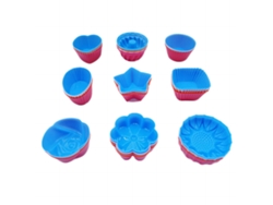Tazas reutilizables para cupcakes de silicona, grado alimenticio y antiadherentes, juego de moldes NEVEANCE
