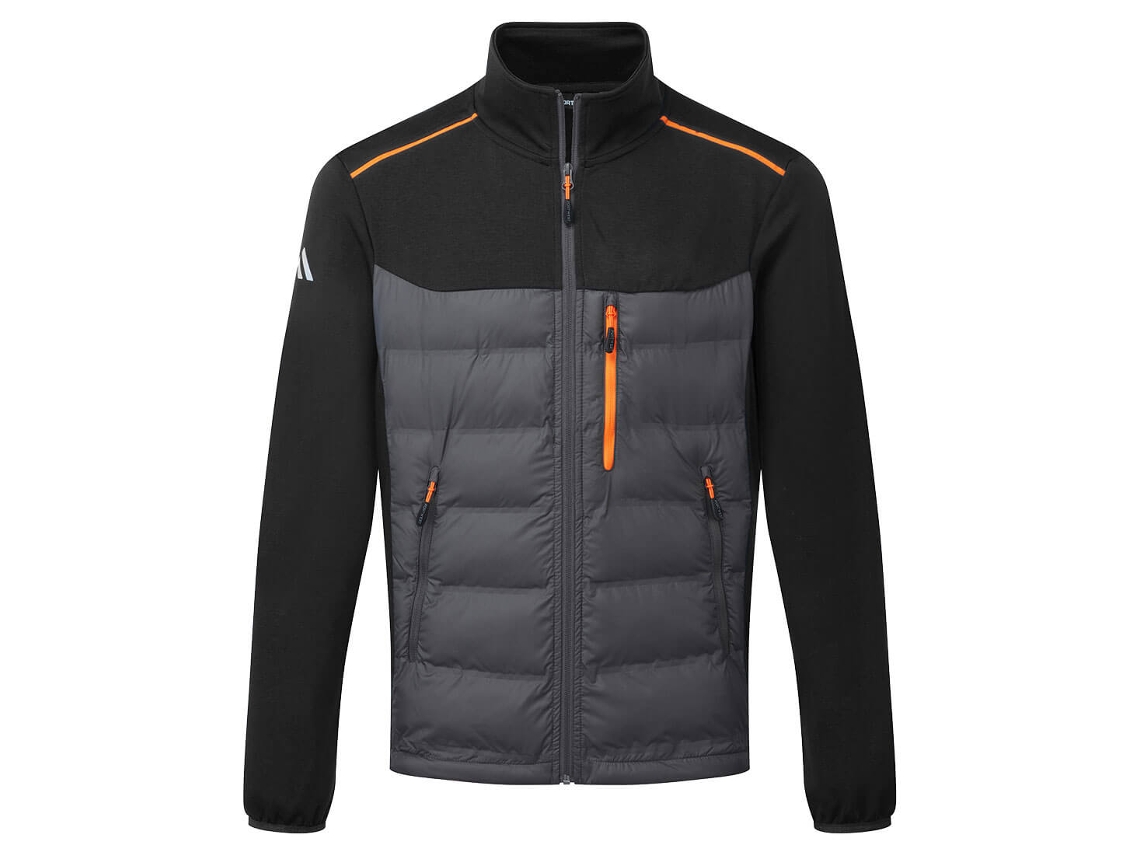 Chaqueta híbrida Portwest Comfort &amp; Warmth Baffle / Negra / L