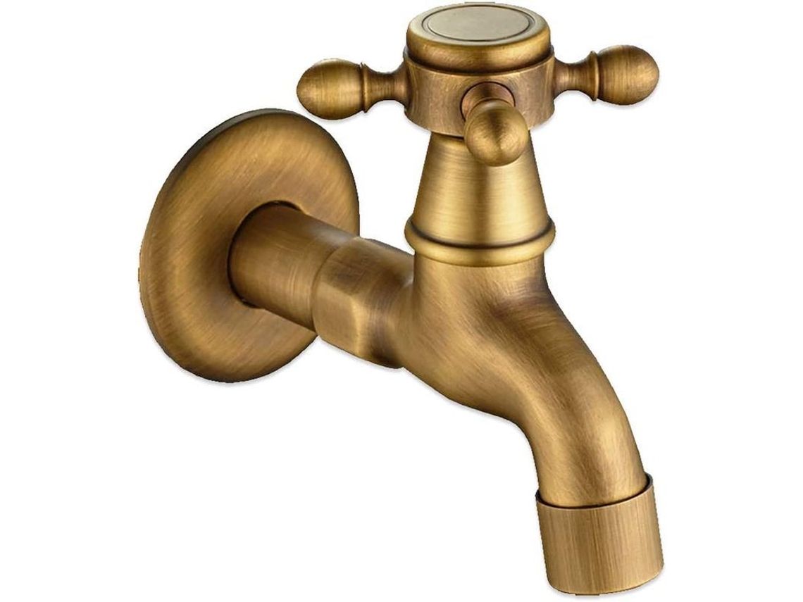 2026altiro-grifo De Agua Fría Vintage Con Monomando G1/2 Para Montaje En Pared, Acabado Bronce Para Baño.