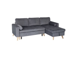 Sofá convertible JAMES 3 plazas en terciopelo gris