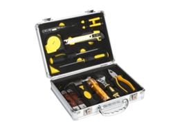 Kit de herramientas para reparaciones domésticas con estuche para uso doméstico.