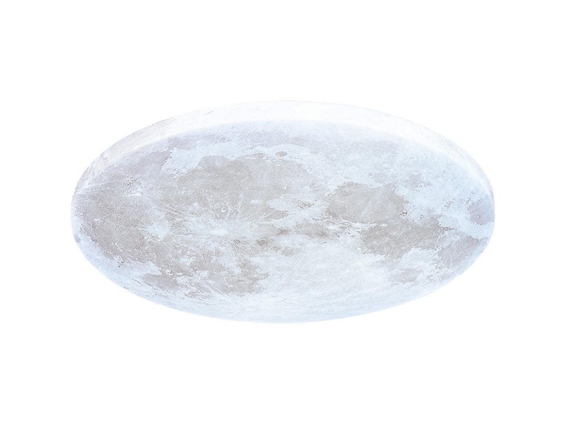 Lámpara De Techo Led – Lámpara De Techo Con Diseño De "luna" Y Control Remoto, Ø 38cm Iluminación Regulable De 3000-6500 K, Función De Modo Nocturno
