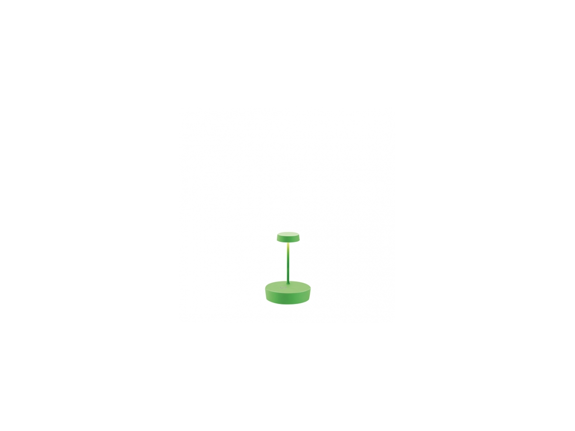 Lámpara de mesa LED Swap mini pro verde manzana recargable y regulable ZAFFERANO