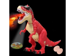Dan26-juguete De Dinosaurio Con Luz Led, Control Remoto, Proyección De Huevo, Dinamita Y Respiracion De Fuego Para Niños Y Niñas Rojo