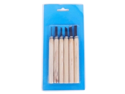 Juego de 6 herramientas para tallar madera, acero al manganeso 65