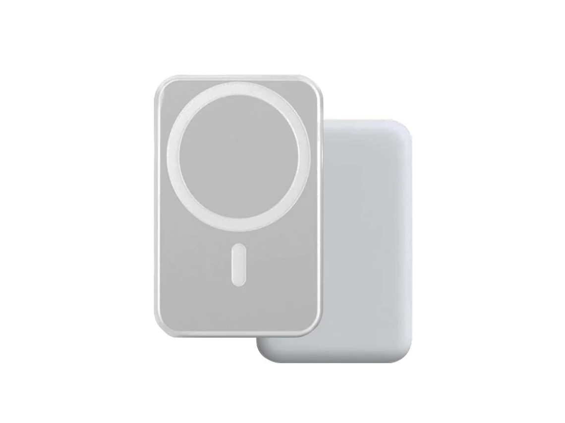 Powerbank 10.000 Mah Y 15w Batería Externa Magnética Klack Qi Y Magsafe Blanca