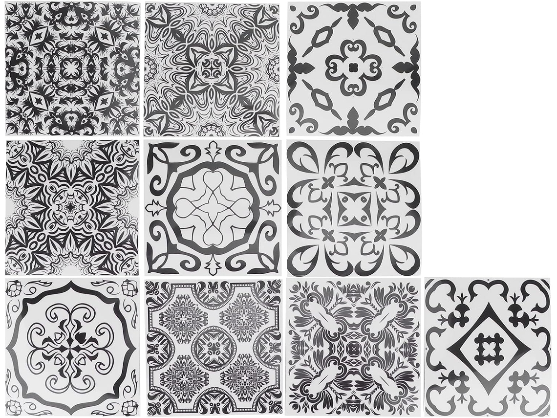 10 Pegatinas Autoadhesivas Para Azulejos, Impermeables Y Resistentes Al Aceite