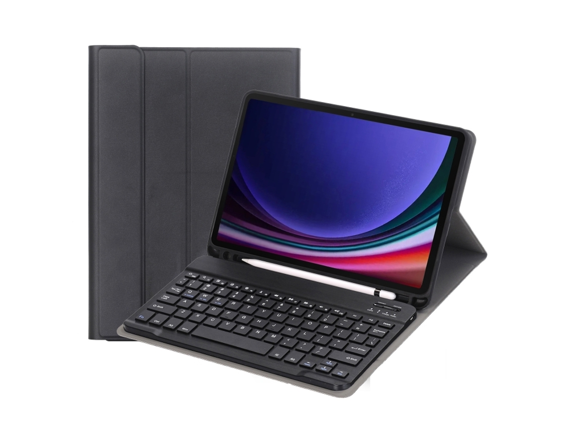 Funda con teclado Bluetooth para tableta Samsung Galaxy Tab S10 Fe 10.9 SM Sx520/x526b con soporte para lápiz Zruxe