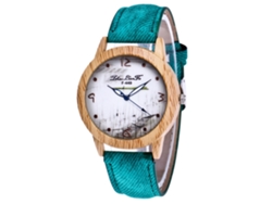 Reloj De Pulsera Analógico De Cuarzo Para Mujer Zhoulianfa Con Brazalete De Acero, Ideal Para Regalar, Color Azul Claro.
