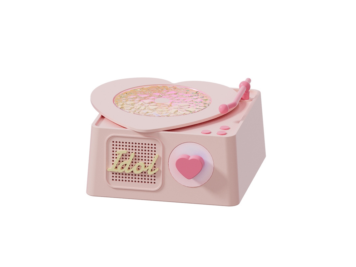 Altavoz Bluetooth inalámbrico MDUG con reproducción de tarjeta TF, color rosa
