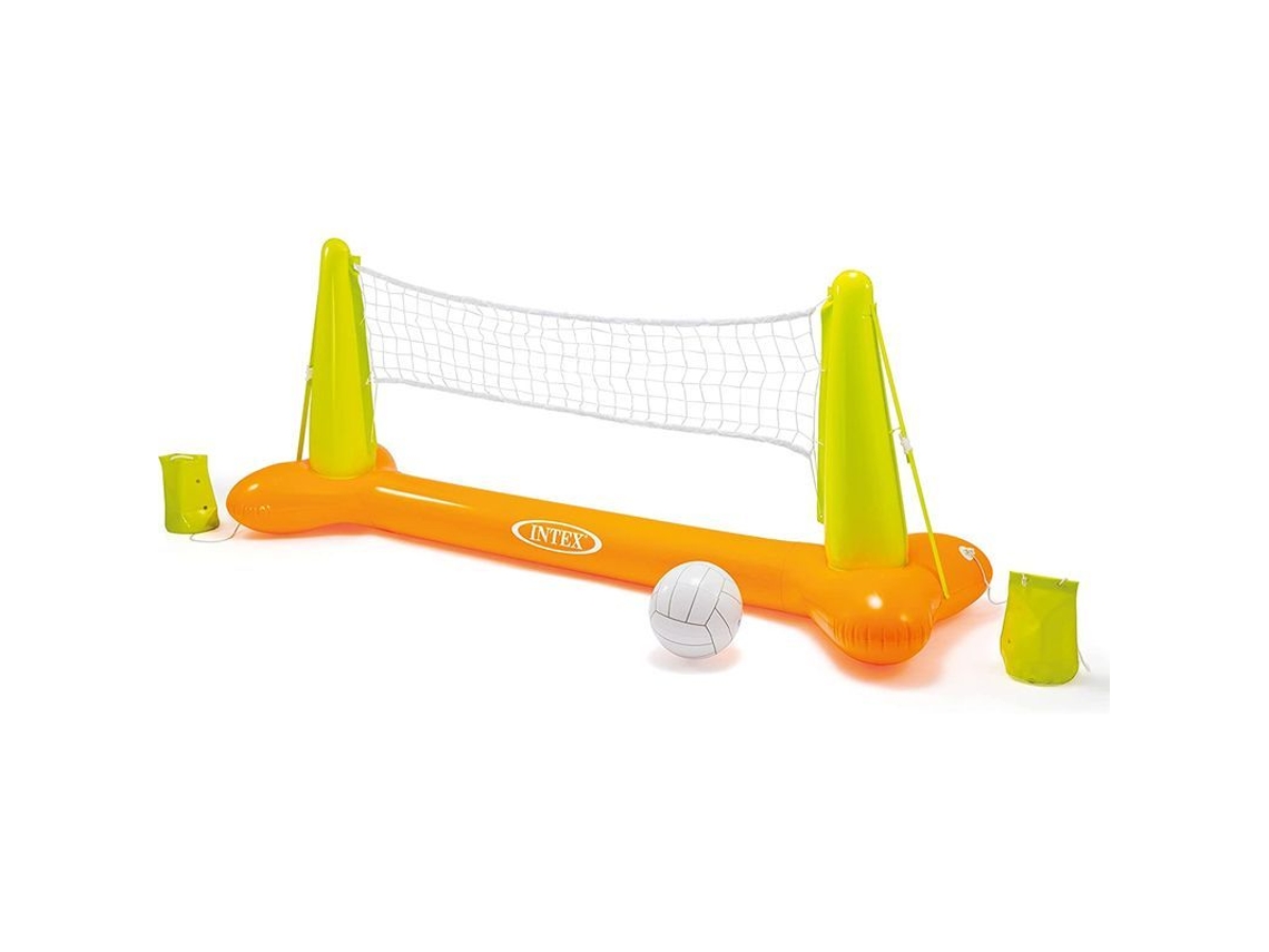 Juego De Voleibol Para Piscina Intex Con Balón Inflable, Kit De Reparación Y Base Con Ojo Para Contrapeso.