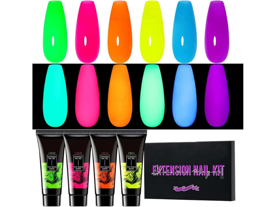 Vernis Gel À Séchage Uv, Femme Brillant Dans Le Noir