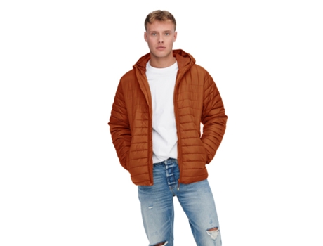 Chaqueta de Hombre ONLY SONS Poliéster Naranja (M)