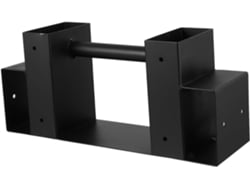 Estante Para Leña De Metal Negro, Estable Y Compacto, Para Uso En Exteriores.
