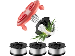 Paquete De 4 Carretes De Hilo Con 1 Tapa Para Desbrozadora Black+decker Af-100-3zp Henten Home