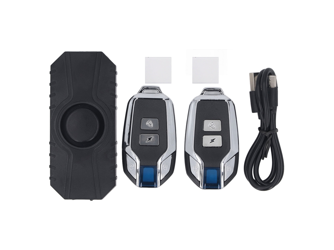 Alarma Antirrobo Para Bicicletas Con Sensor De Vibración, Mando A Distancia Y Batería Recargable.